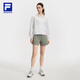 FILA official women's woven jacket 2025 autumn new fitness sports simple loose hooded top Jade white-WT M 165/84A/M