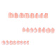 White spring hand-wearing nail short square armor French white edge nail art nail sheet white flower fake nail nail JP3884