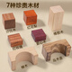 
Wooden meatballs 108 pieces of log without paint creative building blocks paradise children's toys for boys and girls assemble early education and wisdom