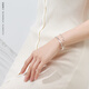 Jinzhizun (3DG Jewelery) wavy platinum PT950 bracelet, fashionable and versatile gift for girlfriend, priced by gram 41cm-8.85g (including labor cost 602 yuan)