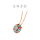 Chow Tai Fook ENZO Aurora Flower 18K gold colorful gemstone pendant gift for women EZV3195 free silver chain EZV3195 EZV3195