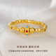 CRD Ke Laidi gold ring Passepartout Bundi bead pure gold 999 gilded ring 5G craft holiday gift 1.8g