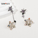 Sanfu retro devil star earrings pair sweet cool fashion personality niche earrings jewelry 826055 34643 maple 2 pcs