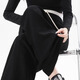 Pantalon de maternité artistique 2025 Nouveau pantalon de sport épissé de couleur contrastée au printemps et automne à l'extérieur du pantalon de la maternité à jambes larges décontractés décontractés