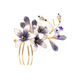 Meng Junchen's intangible velvet flower hairpin handmade new Chinese style hairpin cheongsam headdress ancient style Hanfu hair accessories fairy headdress ink lily velvet flower hair comb