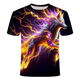 
2024 new animal wolf series 3d printed T-shirts fashionable, versatile, handsome and cool short-sleeved primary and secondary school students TXC6227 XS 70-80Jin [Jin equals 0.5 kg]