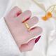 Yongzhe gold rice-shaped ring for female couple, men's ring, pure gold for girlfriend, gold ring for wife, anniversary gift, rice-shaped ring, No. 22 ring, about 2.1g
