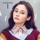 
Qina (QINA) retro literary round frame glasses for women can match titanium leg glasses frame men [single frame] QJ7027B13