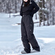 AWKA ski pants for women and men 2025 new waterproof 3L warm workwear ski pants cold-proof plus P cotton black BZK116 M