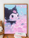 Sweet Miaomiao Summer Swimming Pool Sanrio Kulomi IY Digital Oil Painting Hand-painted Filled Colored Cartoon Acrylic Decorative Painting LL16787 Acrylic Painting + Professional Oil Canvas + Multiple Professional Paintings