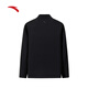 ANTA KT Series Men's Light Warm Velvet Sports Top 25 Years Winter Fashion Casual Sports Jacket 152541733 Basic Black-3 L (Male 175)