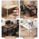 
TLXT custom computer desk desktop simple bedroom desk student home study desk office desk rectangular workbench luxury 14070 white oak color bold and thick