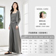 Vanciaman slim meat cover suit for women in autumn new slim suspender top skirt casual three-piece set dark gray L
