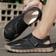 Herren Sandalen 2025 Sommer Mode Casual Sandals Leichte atmungsaktive, coole, ein Fuß-pohring-Strand Sandalen Pantoffeln Rotbraun [Mikrofaserleder A677] 39