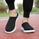 Chaussures plus âgées, demi-pantoufles, chaussures de direction à semelle douce élargies élargies élargies, chaussures de sport en cours d'exécution, chaussures pour hommes, chaussures de mère, Qiu 9910-Black 42