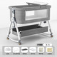 Cuna Cuna removible Portable Baby Cradle Cama Multifunción Multifunción BB Bed Niños recién nacidos Conjunto de lecho grande Morandi Powder + Configuración de fábrica Modelo básico