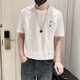 Qiao yilun kurzärmeliges T-Shirt Herren Sommer Top Simple und vielseitiger Trend 2025 Neue trendige Marke Slim und Handsome Männer halbärmelig T 1101-1-9226-White M