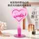 IMPRESSIONS VANITYBarbie Barbie Love Handheld Makeup Mirror Desktop Dressing Mirror with LED Light Princess Mirror Chinese Valentine's Day Birthday Gift for Wife Pink Gradient Color Love Mirror Three Color Light