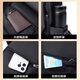 JEEP men's shoulder bag large capacity portable crossbody bag commuting leisure anti-splashing breast bag men's outdoor travel small backpack black