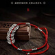 Zhuman (Zhuman) Silver Jewelry Silver 9903d rétro cinq emperers Couple de cheville Fashion Corée Version 3D Retro Five Emperers Money Couple Anklet 6.5g Silver