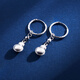 Meluxe platinum earrings for women, PT950 platinum gourd earrings, birthday gift for girlfriend, wife, about 2.78g