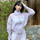 斐乐（FILA）FUSION 斐乐防晒衣女装外套短款运动休闲宽松上衣女 T11W523706FLB清浅蓝 XS 155/76A