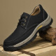 Rankdavid Light Luxury New Brand 2025 Spring and Summer Live transmite nuevos zapatos de lace-up para hombres de gran tamaño zapatos de cuero negro casual JCG9715 Negro 38