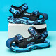 Sandals Boys Baotou Summer Style 2025 New Children's Sports Beach Shoes Medium and Large Boys Non-Slip Soft Bottom Sandals Blue Moon 33