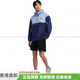 KOLON SPORT拼色连帽防风风壳长袖夹克外套男女紫蓝色休闲百搭舒适简约 紫蓝色 XS