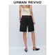 
UR2025 summer new women's clothing style commuting simple and versatile Bermuda shorts UWG650052 black S