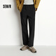 Semir casual pants men's three-proof soft shell pants plus velvet straight pants 2025 winter trousers commuting basics 109725127101