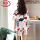 Langsha Light Luxury Pyjamas für Frauen im Sommer Baumwolle Kurzärmel Shorts Cotton Casual Student Home Kleidung