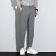Septwolves (septwolves) broken code 2025 new spring men's casual pants Korean style trendy nine-point suit pants high-end straight slim pants g9902 black 28 waist circumference two feet one