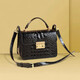 Enlike International Luxury Brand 2025 New Leather Handbag Versatile One-Shoulder Crossbody Bag Fashion Crocodile Pattern Leather Bag Ink Green