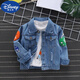 Disney Boys Denim Jacket 2025 New Children's Clothing Children's Lapel Long Sleeve Jacket Baby Spring and Autumn Denim Jacket C212 Spring Denim Jacket 150 cm