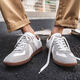 Chaussures pour hommes de taille extra-large hiver 45 Nouvelles chaussures d'entraînement allemandes 46 Chaussures blanches décontractées en cuir authentique 47 Chaussures de skateboard de niche japonaise 48 9715 Gris blanc 38