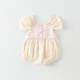 
G.DUCKKIDS little yellow duck bag butt clothes baby clothes summer thin newborn onesie Chinese style one-year-old dress baby girl 6629 beige 73cm recommended 3-6 months 13-16 Jin [Jin equals 0.5 kg]