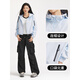 
Hot air 2025 autumn new women's outdoor casual short jacket 28 light blue S