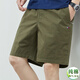 TOMMYBULLTommy Tommy Pure Cotton Shorts Men's Summer New Loose Straight Cropped Pants Middle-aged and Young Home Casual Shorts Khaki 9224 M