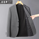 Jeep Spirit Blazer Men's Business Casual Small Small Single-Piece Spring and Automne Formal Wear Dad d'âge moyen 9926 Gray [Dark Pattern] M 170 [suggéré 100-119Jin [Jin est égal à 0,5 kg]]]