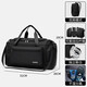 Warrior travel bag for men's large capacity business business trip short-distance hand luggage bag dry wet separation fitness crossbody bag black [suitable for 3-7 days travel]