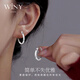 The only (Winy) French style earrings 925 silver birthday gift for wife and girlfriend, high-end and light luxury