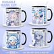 Funing Cat Funinga 2D Becher Funinga Charakter Fan Tasse 2d High-Precision Ceramic Tasse Trinkwasser [Weiß]-MY1391 Exquisit Becher [Becher + Löffel + Untersetzer + Tasse