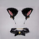 Maimed cat ear bell headband Christmas plush Japanese bow headband cat girlfriend anchor Lolita couple black cat ear headband + black bow neck bell