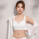 Sous-vêtements à l'épreuve des sangles pour femmes avec de gros seins, petit soutien-gorge de réglage de l'anneau en acier, soutien-gorge en dentelle sexy, fruit vert noir 95d