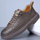 Chaussures des jeunes hommes Spring et automne chaussures en cuir décontractées pour hommes Chaussures de sport à tendance polyvalente Chaussures à tendance blanches 6622 blanc 43