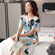 Abrazo Miss Modal Night Dress Women Manga corta Summer 2025 Nuevo vestido de pijamas Summer Mamá largo HQ3527 M