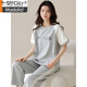 MODAL Damen kurzärmelige reine Baumwoll-Pyjamas Set Summer Hosen Home Clous Clows Colean Style können an der Außensommer-Cartoon Y9721 L getragen werden (empfohlen 95-115jin [Jin gleich 0,5 kg])