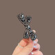 Rhinestone black bangs clip one-word hair accessories women's top clip hair clip bow clip headband hair clip side clip broken hair light luxury diamond black 1 piece