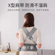 JCZS德国品牌腰凳婴儿背带前后两用0-36个月透气多功能宝宝外出神器 雾霾灰-透气款(不勒脖)